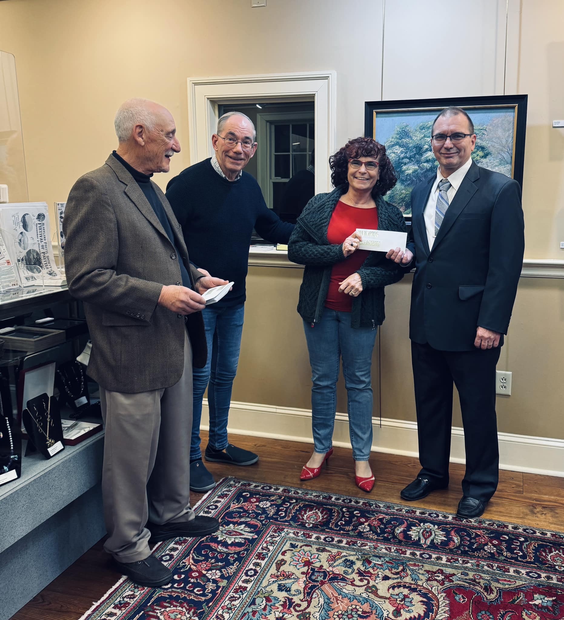 Receiving a grant from the Washington County arts Council